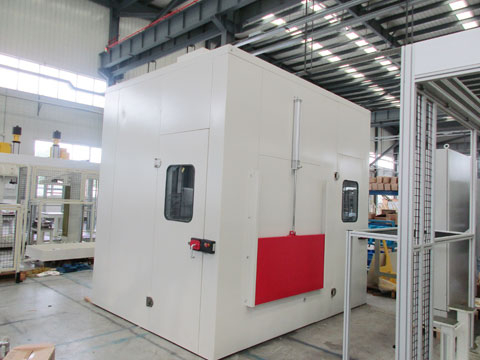 双轨道上下气动门结构静音房